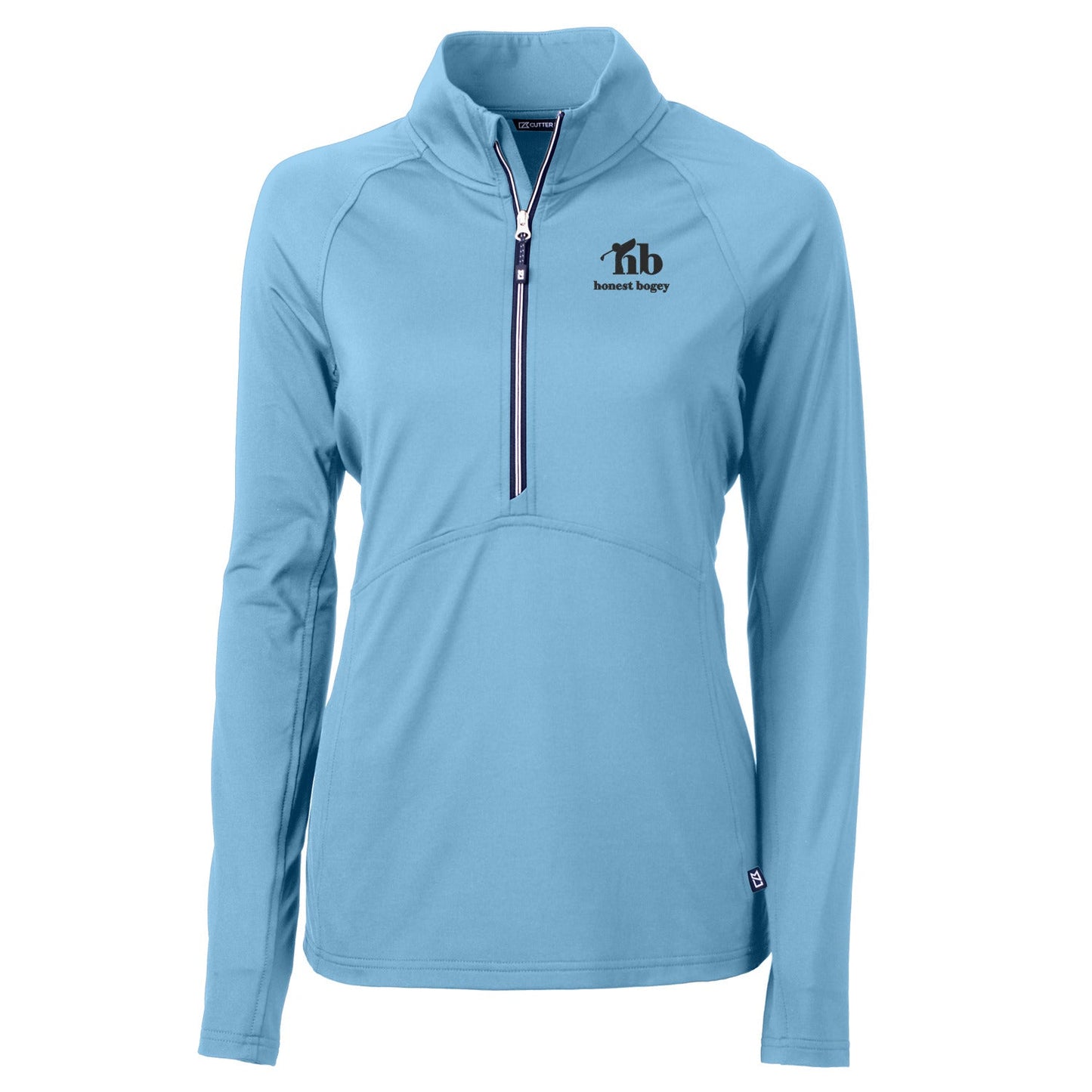 Women's golf half-zip jacket - light blue