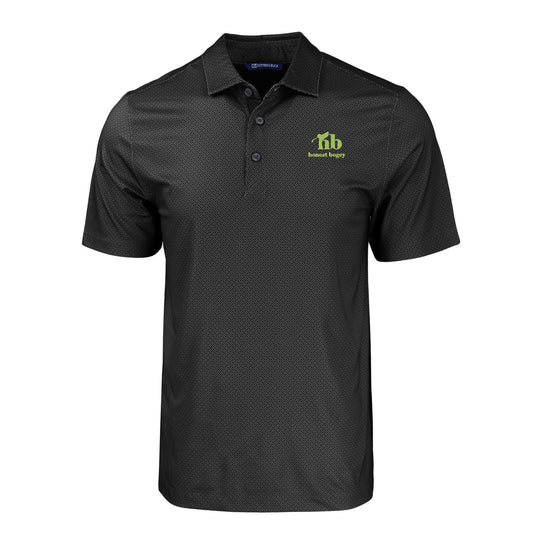 Men's golf polo - tonal geometric print