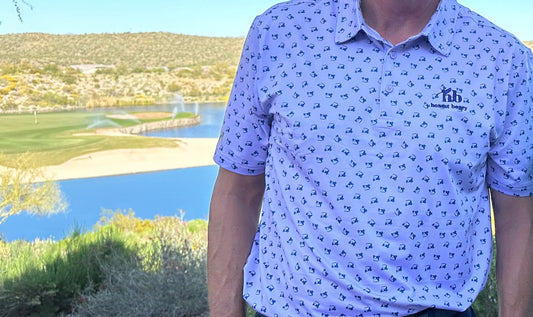 Men's golf polo - golf carts print