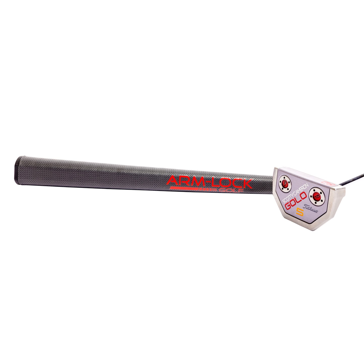 Arm Lock Putter Grip by Arm Lock Golf  AL3 Converter Grip in Black and Red - Arm-Lock Golf